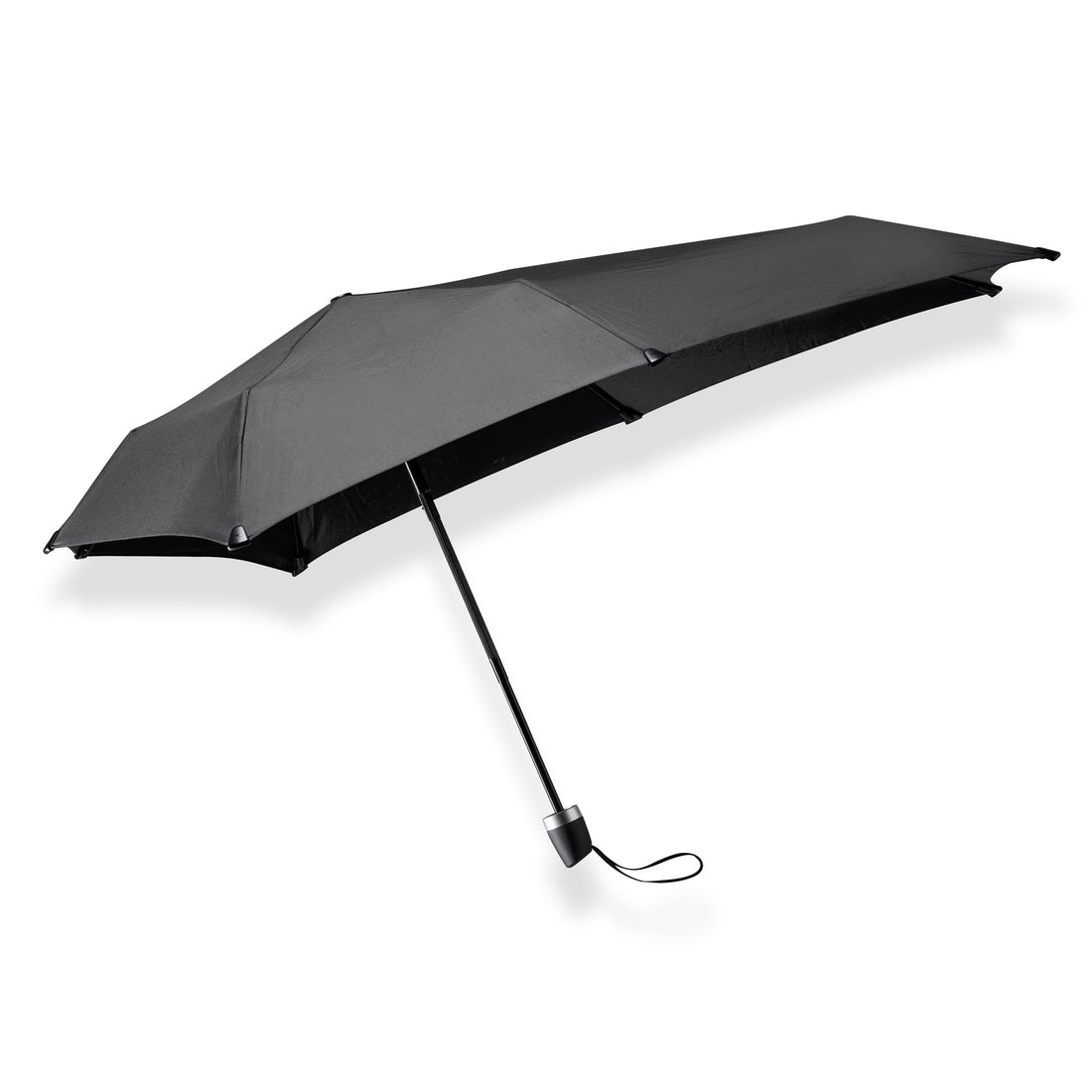 Senz Storm Paraplu Mini│Opvouwbaar│Pure Black│Senz Umbrella│product foto open zijkant