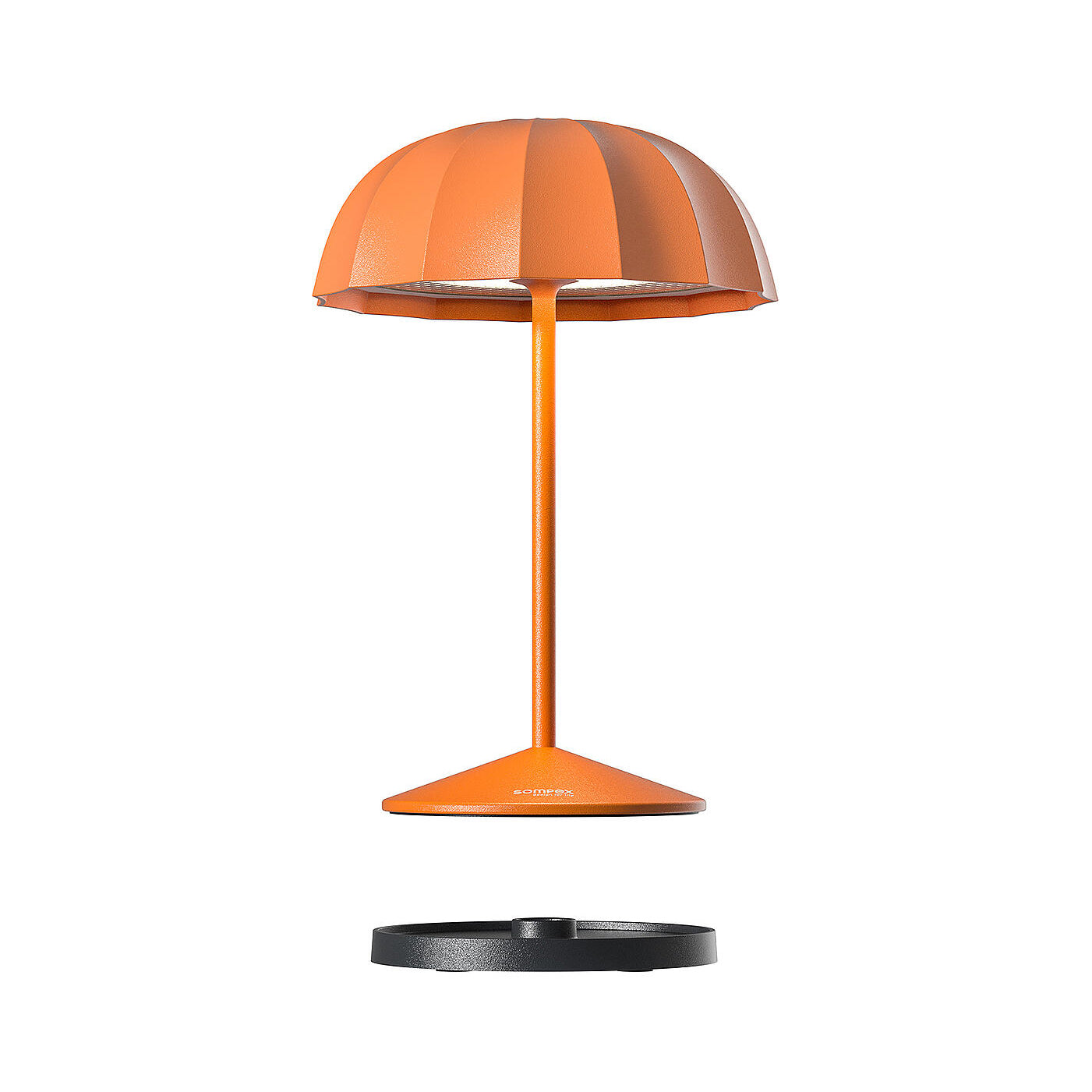 Sompex Ombrellino Oplaadbare Buitenlamp│Oranje│art. 78357│zwevend boven oplaadstation