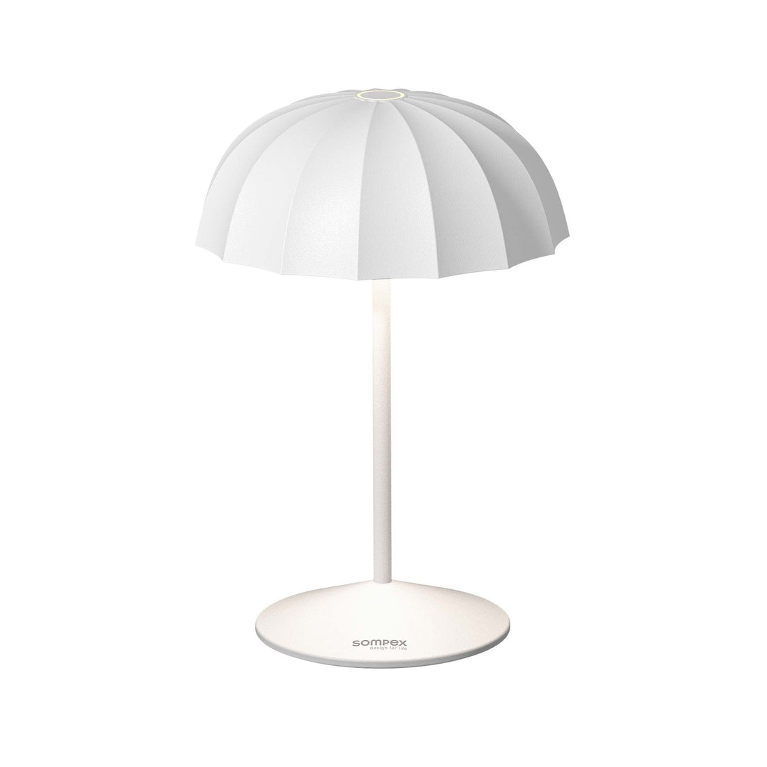 Sompex Ombrellino Oplaadbarer Buitenlamp│Wit│Tafellamp│art. 78351│vooraanzicht met witte achtergrond