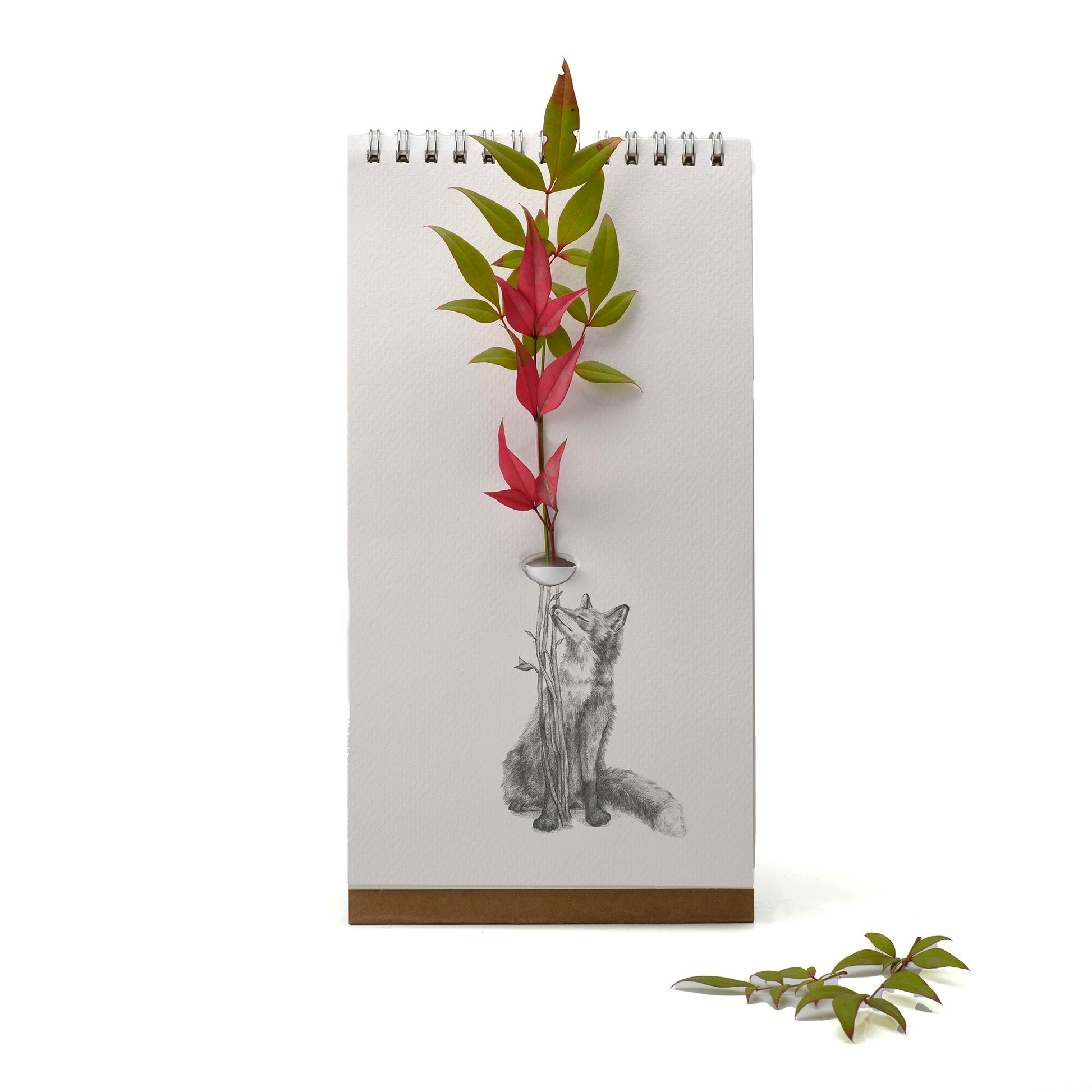 Flip Vase Wilde Dieren│Spextrum│art. S003WILD│vos zit naast tak