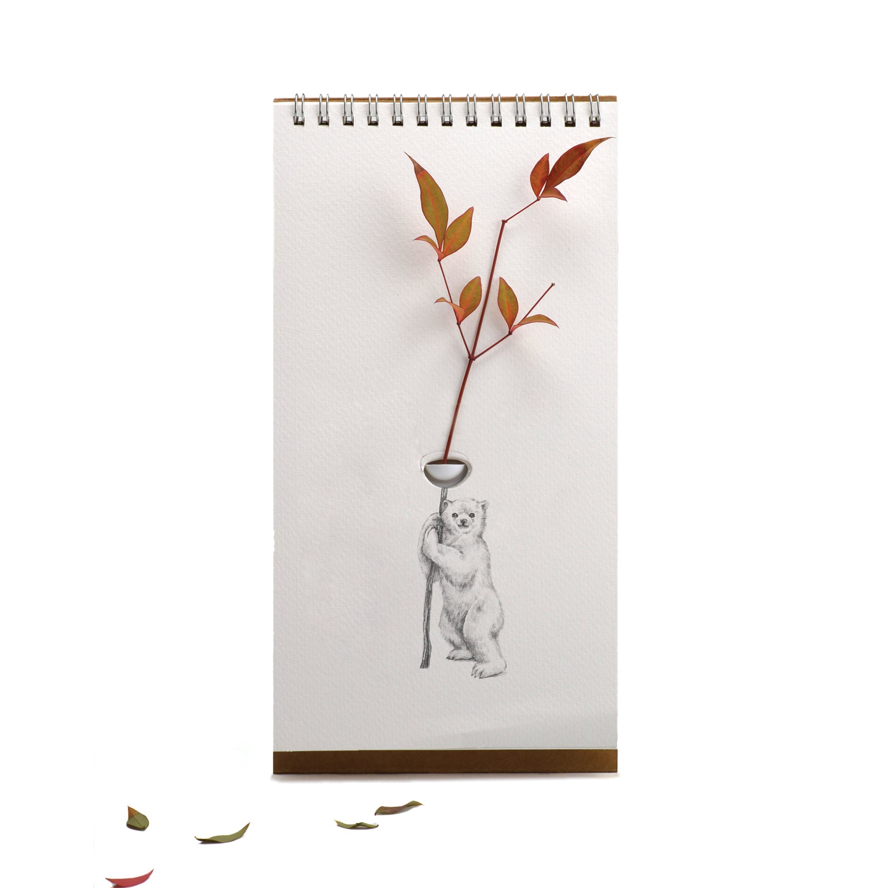 Flip Vase Wilde Dieren│Spextrum│art. S003WILD│beer houdt tak vast