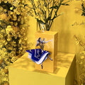 Spextrum Tissue Up Girl Tissuebox│Orange - Yellow│Retro Pin-Up│Zakdoekhouder│foto gele bloemen