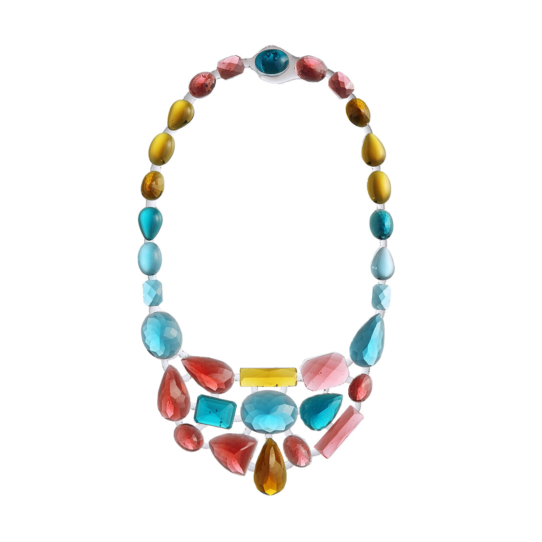 Collier Stones Necklace Multicolor│Corsari Jewels│halsketting│product foto witte achtergrond