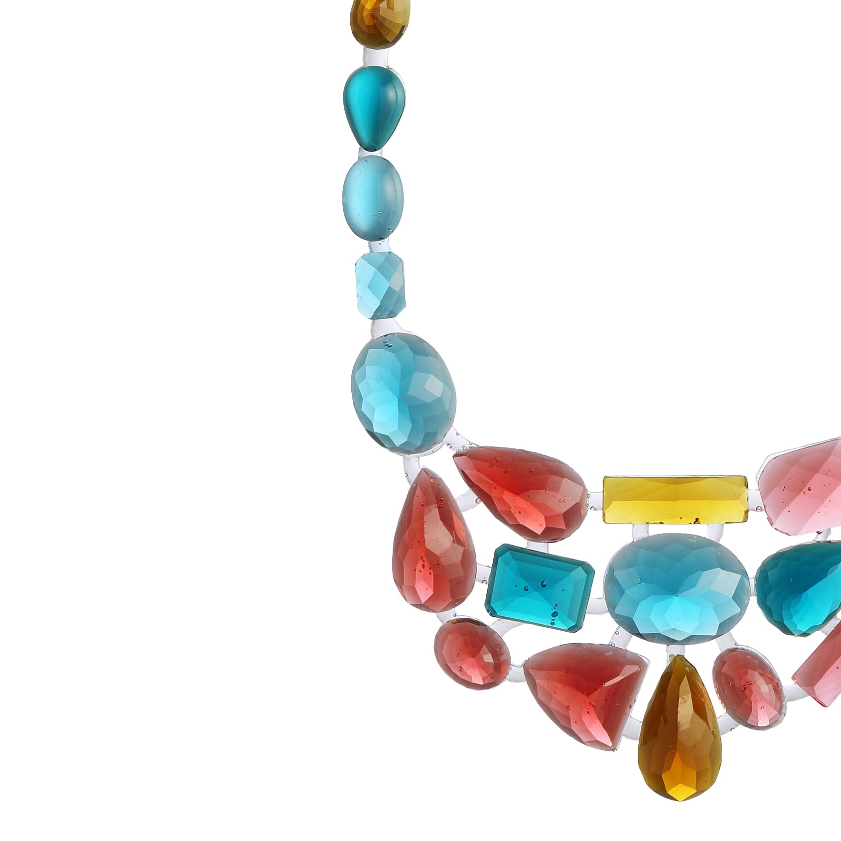 Collier Stones Necklace Multicolor│Corsari Jewels│halsketting│detail stenen 