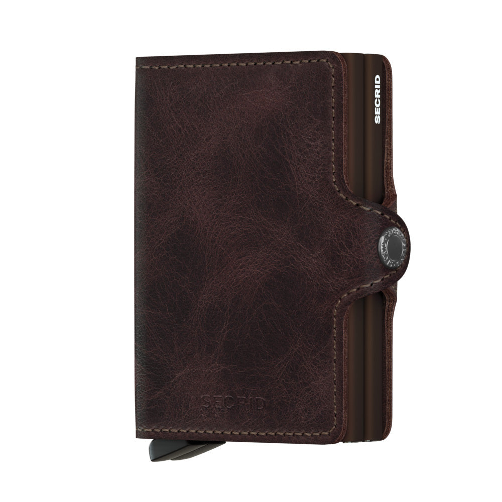 Secrid Twinwallet Vintage│art. TV-CHOCOLAT│Pasjeshouder│voorkant met witte achtergrond
