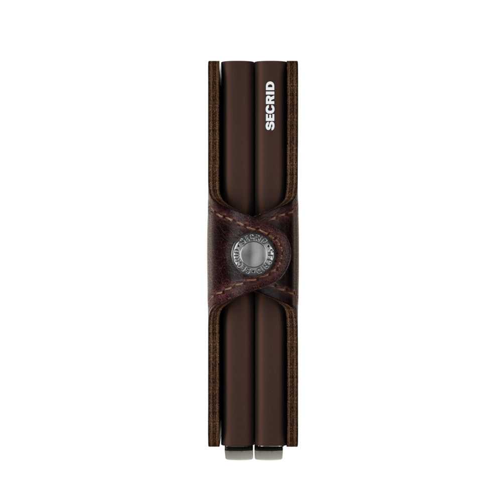 Secrid Twinwallet Vintage│art. TV-CHOCOLAT│Pasjeshouder en Portemonee│zijkant