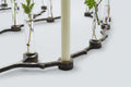 Candle Vase Bronze set 15 Branches│René Knip voor Thomas Eyck│close-up kaars