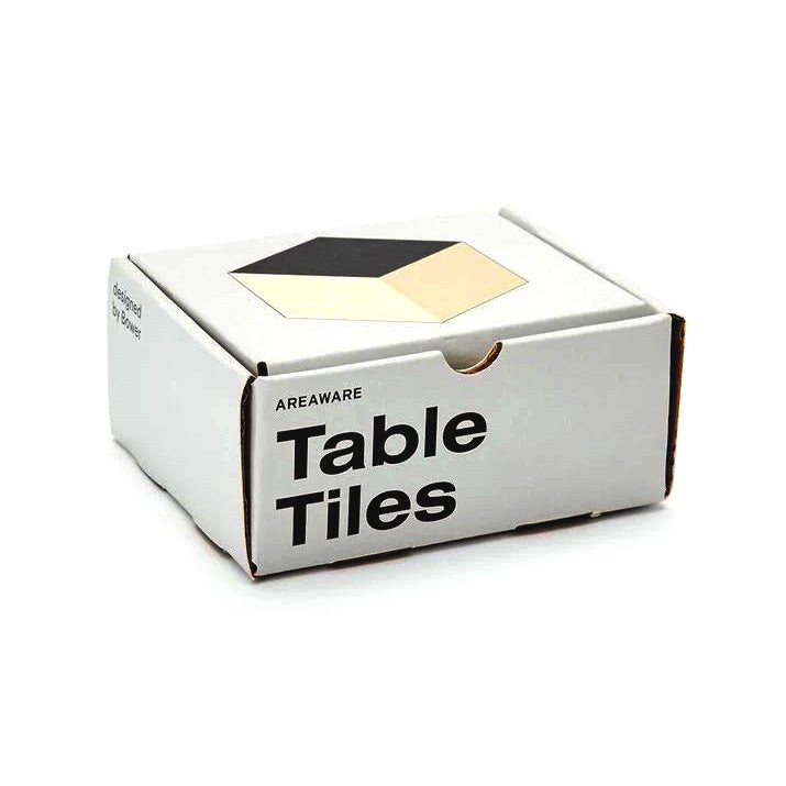 Table Tiles Coasters│Areaware│Onderzetters Zwart/Beige│verpakking