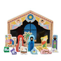 Kerststal The Crib│Buro Berger│art. P12-01│vooraanzicht met puzzelstukken voor stal