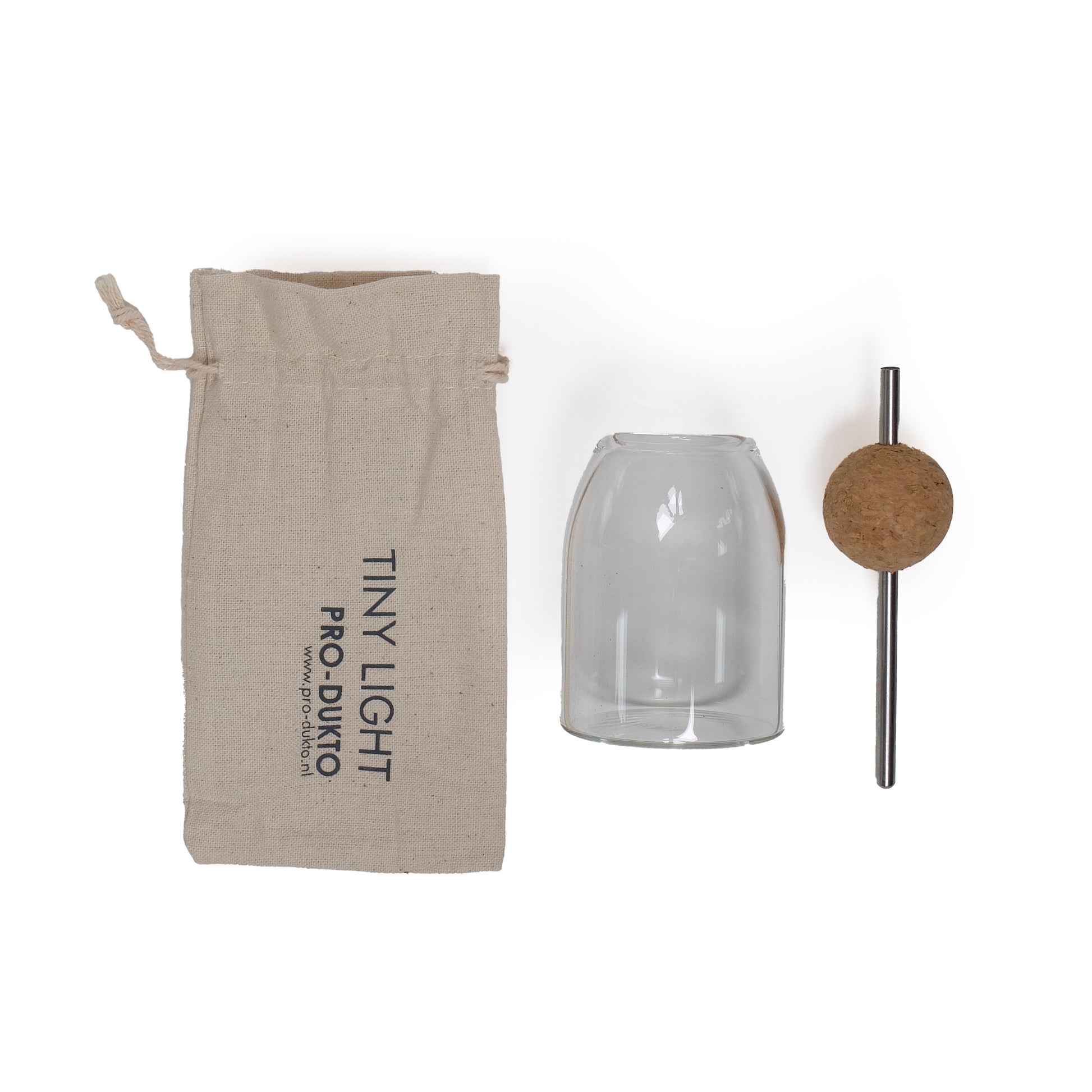 tiny Light Olielampje│losse onderdelen met verpakking