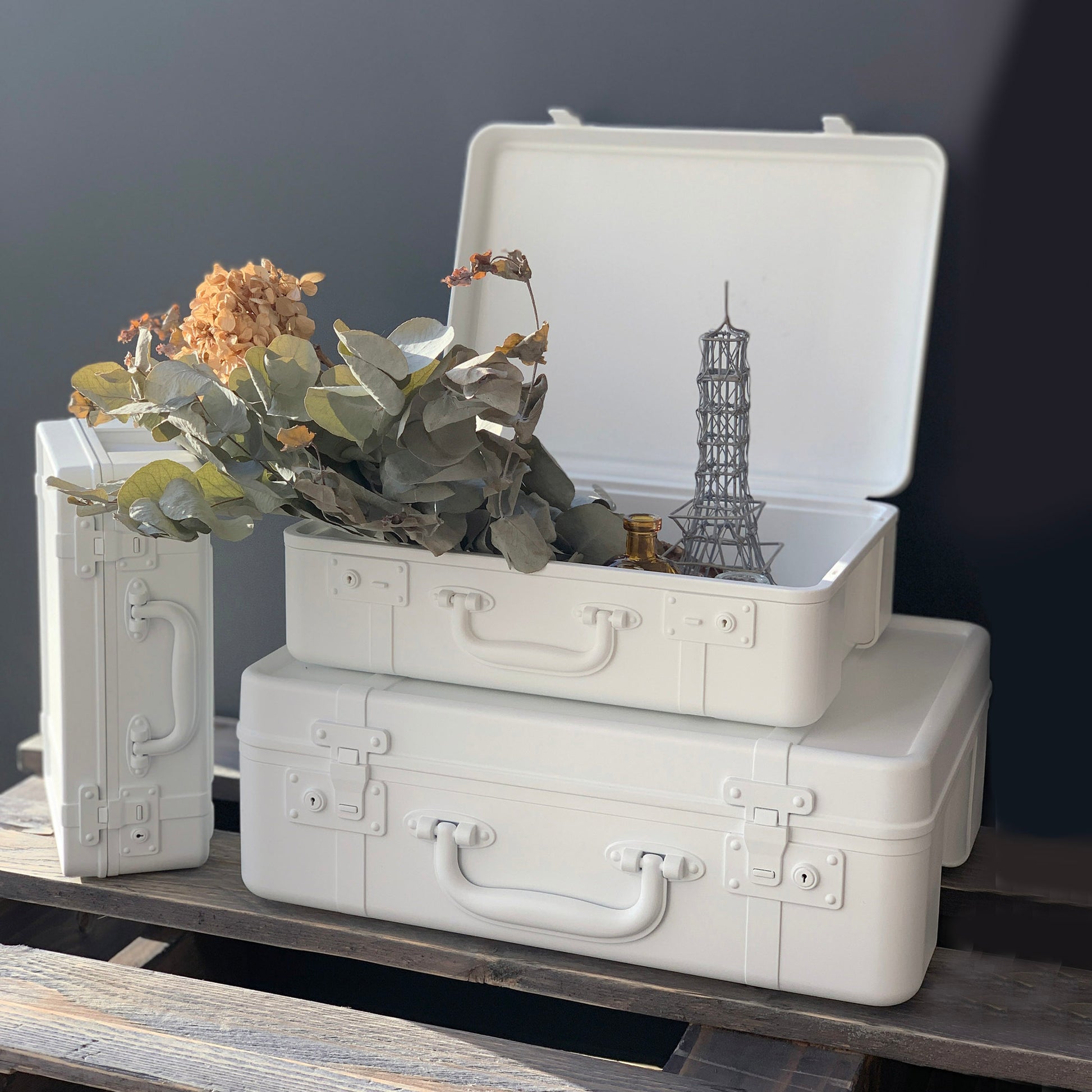 Opbergkoffer Trunk Story Hachiman│Medium White│Opbergdoos│diverse maten wit