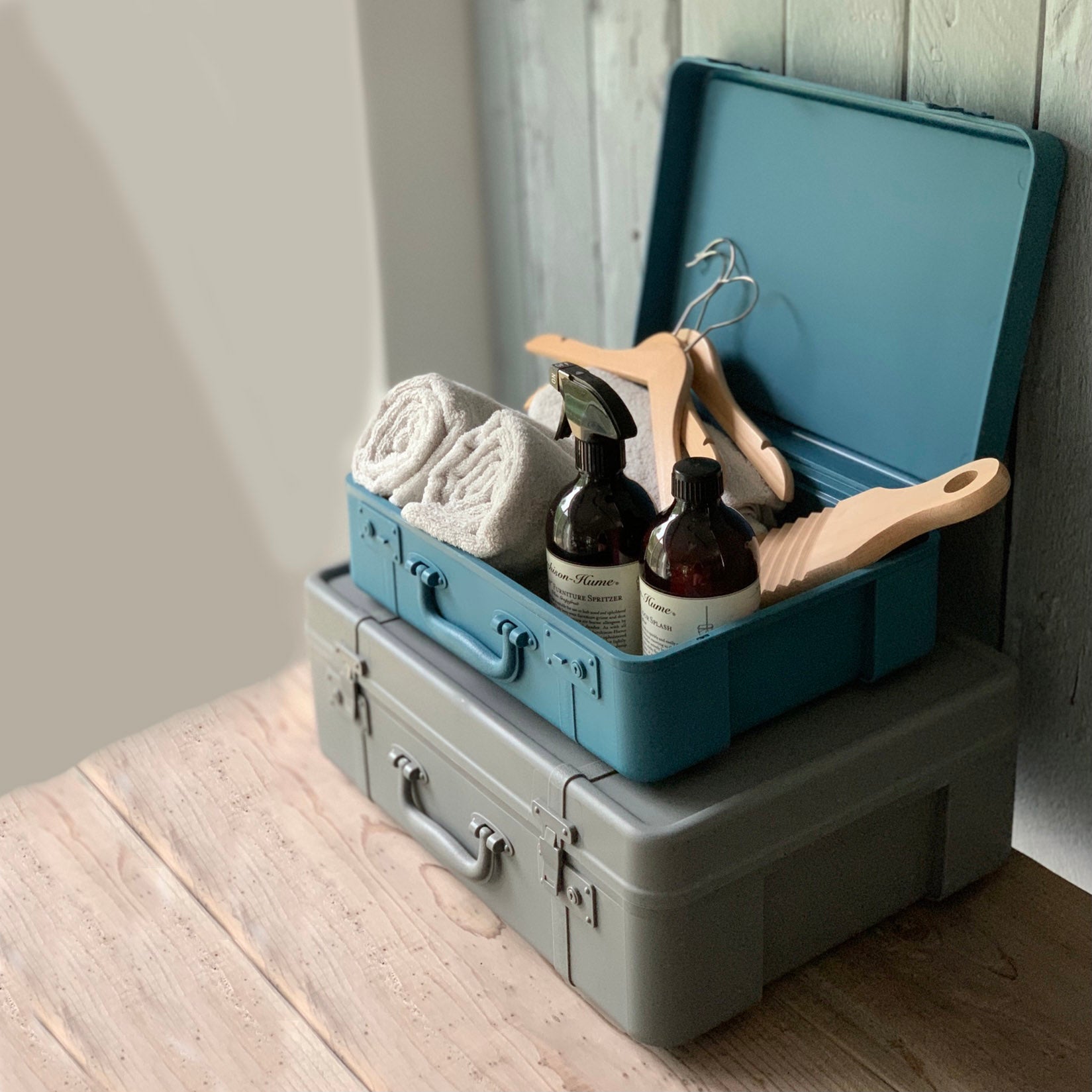 Opbergkoffer Trunk Story Hachiman│Small Slate Blue│Opbergdoos│lifestyle geopend