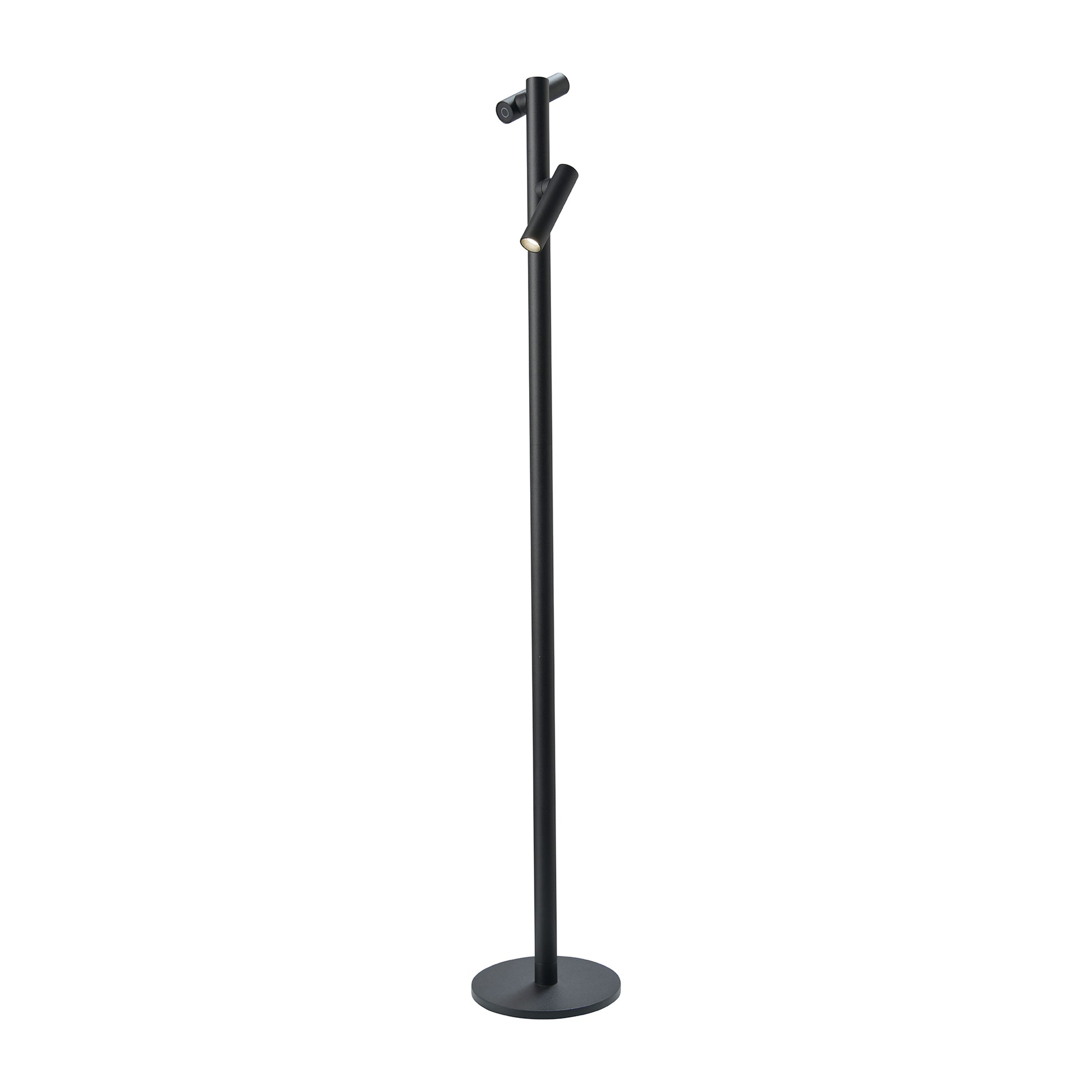 Tubo Oplaadbare Vloerlamp Double Zwart│Sompex│draadloos│art. 78120│voorkant met witte achtergrond