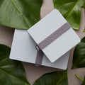 Uhmm 02 Opvouwbare Lunchbox Lightgrijs│art. 982411│met versie 01 bovenaanzicht met bladeren