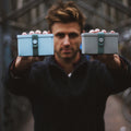 Uhmm 02 Opvouwbare Lunchbox Lightgrijs│art. 982411│met Morning Mist versie in hand vastgehouden