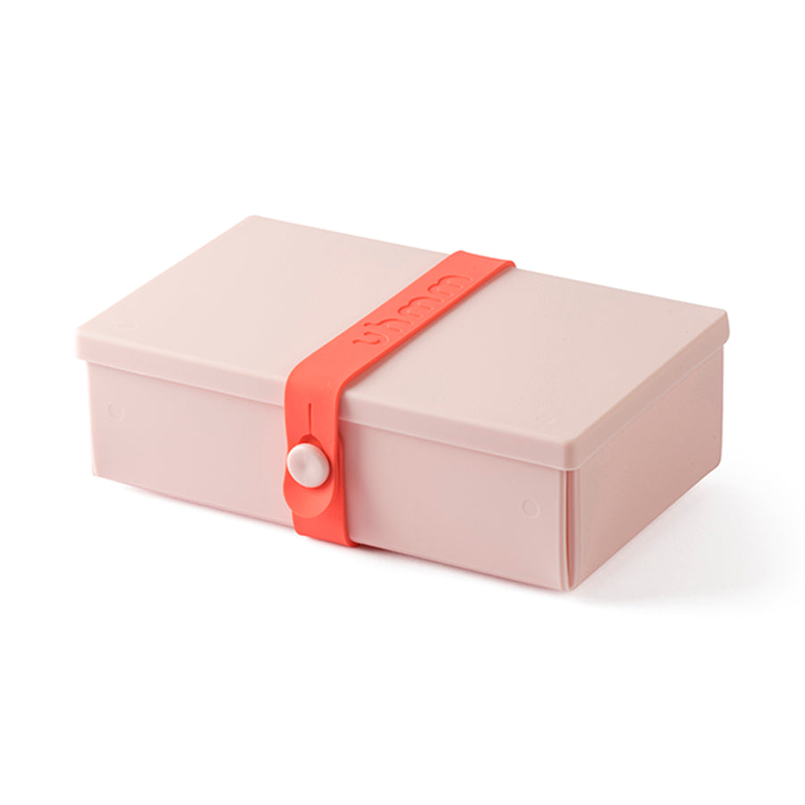 Uhmm 01 Opvouwbare Lunchbox Delicate Pink│art. 981271│vooraanzicht met Strap Coral Red