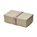 Uhmm 01 Opvouwbare Luchbox Mocca│art 982403│vooraanzicht met strap in Delicate Pink