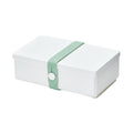 Uhmm 01 Wit│Opvouwbare Lunchbox│art. 982402│vooraanzicht met strap in moring mist
