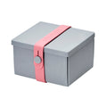 Uhmm 02 Opvouwbare Lunchbox Lightgrijs│art. 982411│vooraanzicht met strap delicate pink