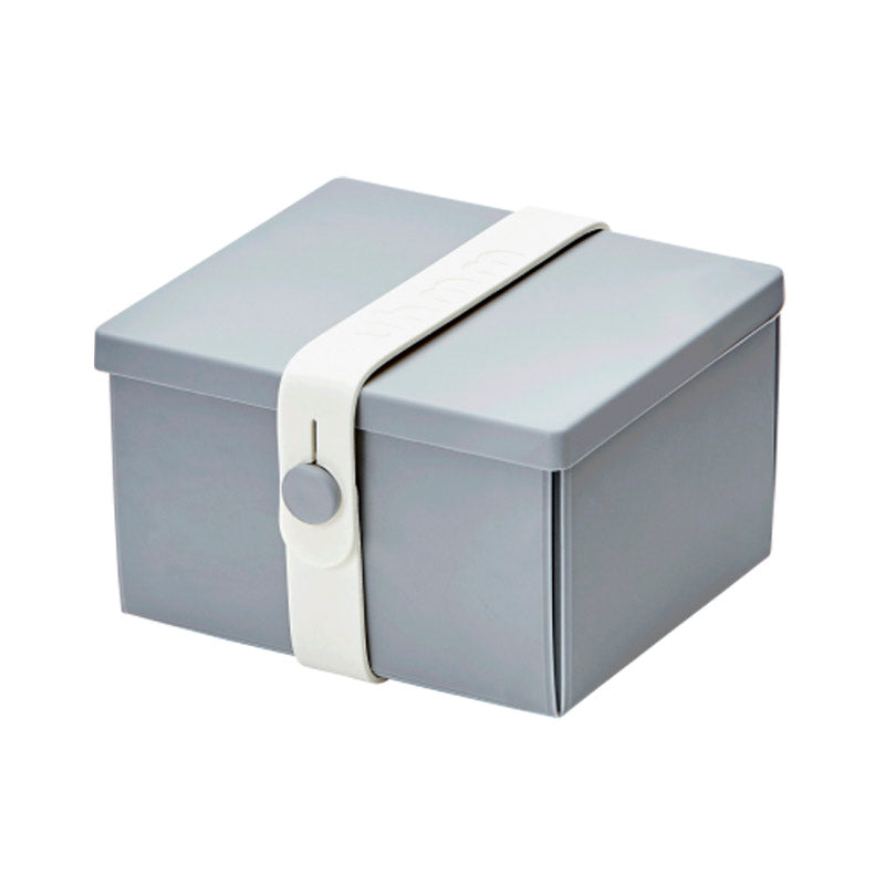 Uhmm 02 Opvouwbare Lunchbox Lightgrijs│art. 982411│vooraanzicht met strap Wit