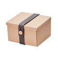 Uhmm 02 Opvouwbare Luchbox Mocca│art. 982410│vooraanzicht met strap Donkergrijs