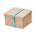 Uhmm 02 Opvouwbare Luchbox Mocca│art. 982410│vooraanzicht met strap Morning Mist