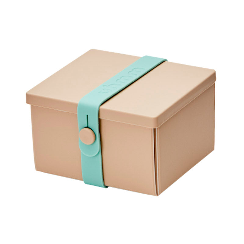 Uhmm 02 Opvouwbare Luchbox Mocca│art. 982410│vooraanzicht met strap Morning Mist