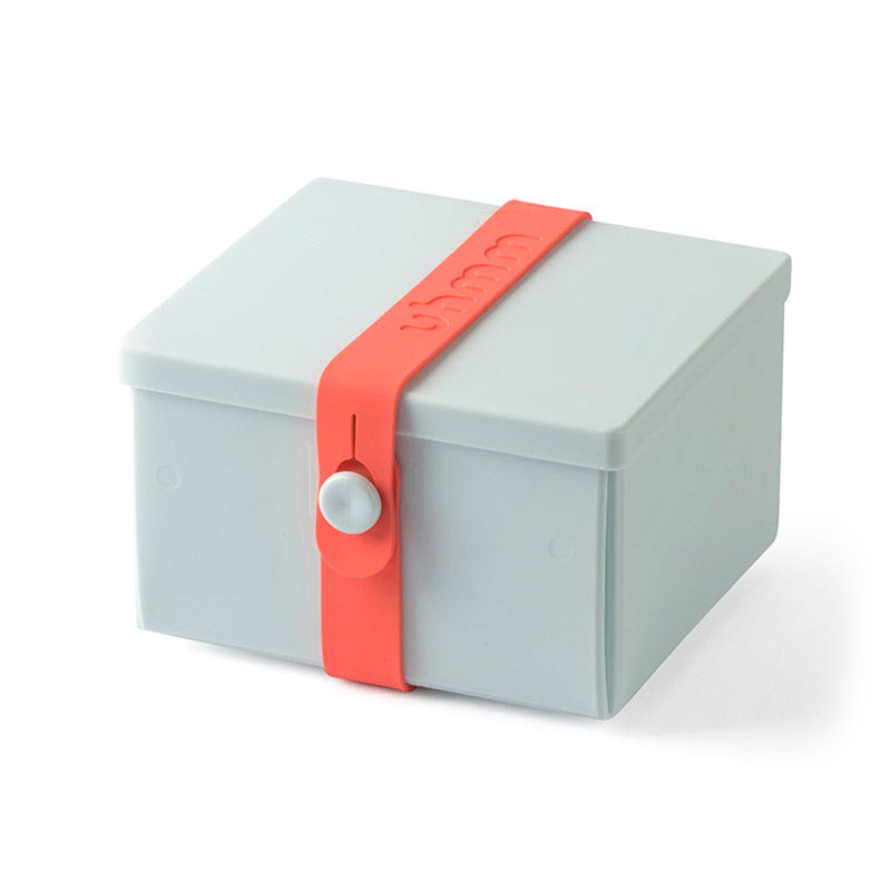 Uhmm 02 Opvouwbare Lunchbox Moring Mist│art. 981275│vooraanzicht met strap Coral Red