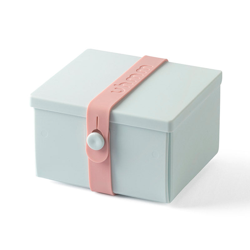 Uhmm 02 Opvouwbare Lunchbox Moring Mist│art. 981275│vooraanzicht met strap Delicate Pink