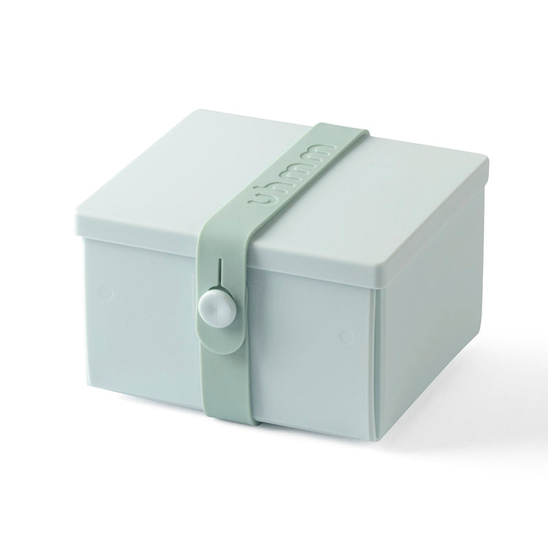 Uhmm 02 Opvouwbare Lunchbox Moring Mist│art. 981275│vooraanzicht met strap Moring Mist