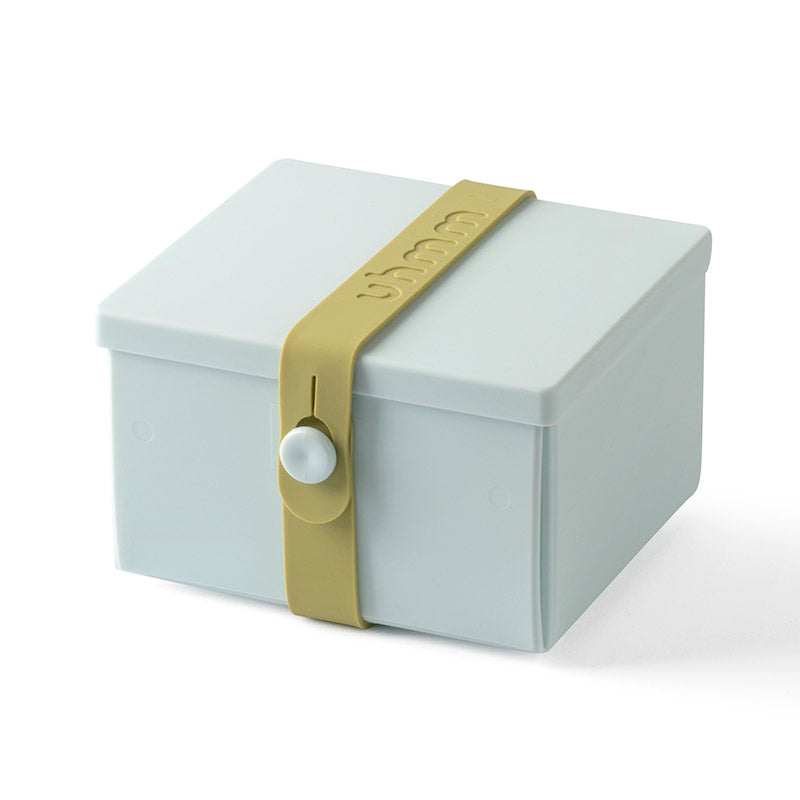 Uhmm 02 Opvouwbare Lunchbox Moring Mist│art. 981275│vooraanzicht met strap Oliv