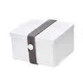 Uhmm 02 Opvouwbare Luchbox Wit│Art. 982409│vooraanzicht met strap Donkergrijs