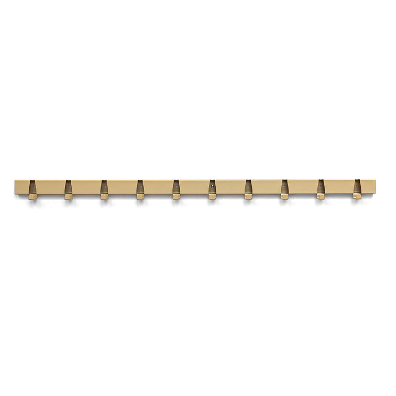 Coatrack by the Meter 100cm Goud│Wandkapstok│Vij5│vooraanzicht met witte achtergrond