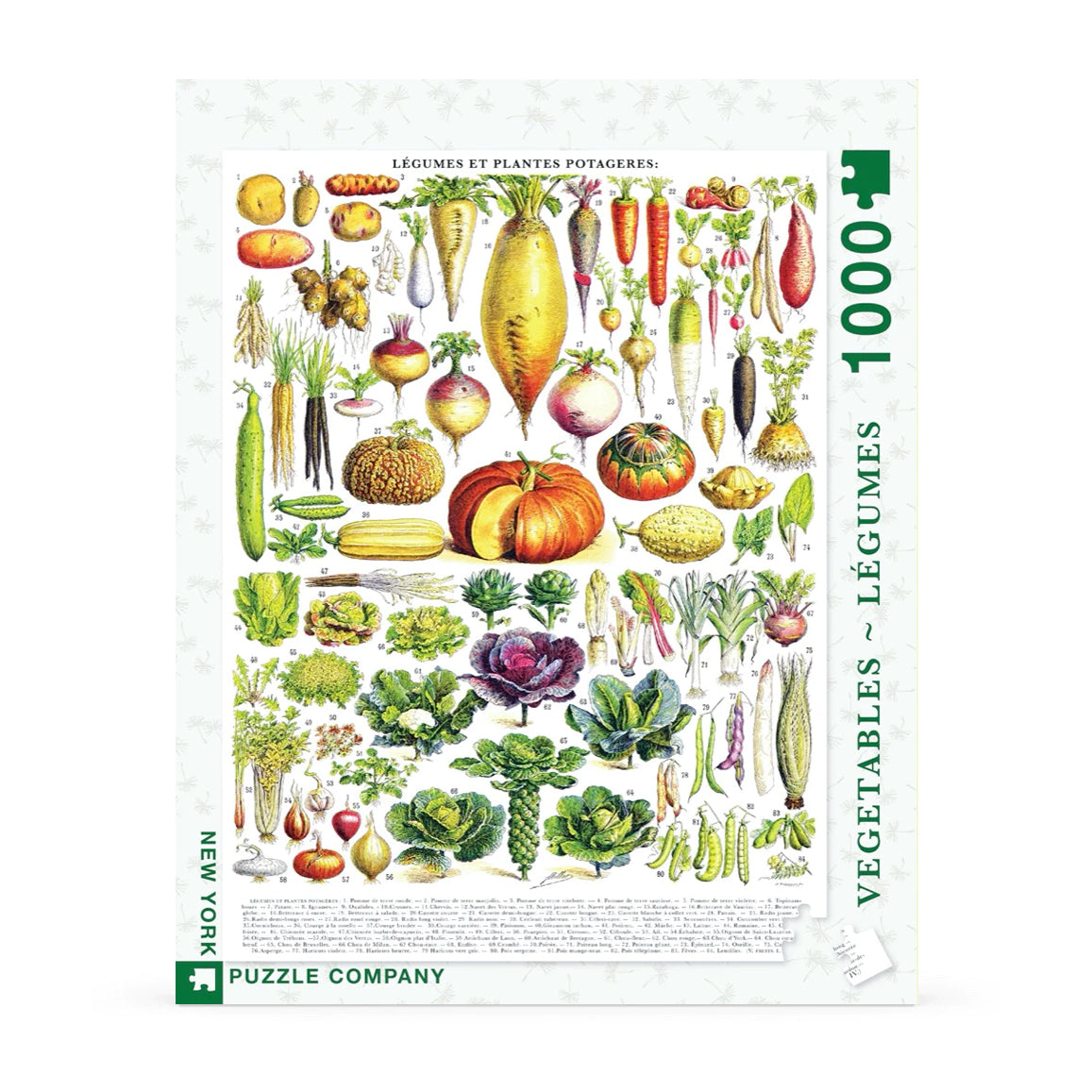 Puzzel Vintage Images Vegetables-Groente│New York Puzzle Company 1000 stukjes│art. PD635│voorkant verpakking