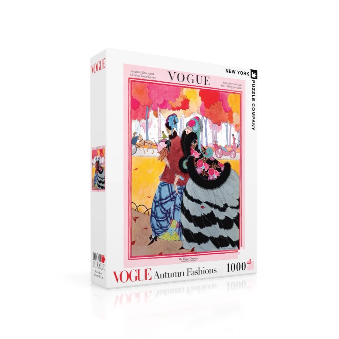 Puzzel Vogue Autumn Fashions│New York Puzzle Company 1000 stukjes│art. NPZVG1710│verpakking met schaduw