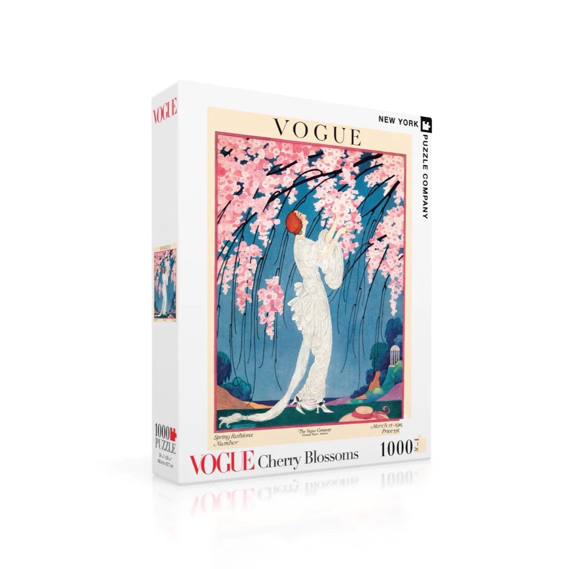 Puzzel Vogue│Cherry Blossoms 1000 stukjes│New York Puzzle Company│art. NPZVG1706│verpakking met schaduw