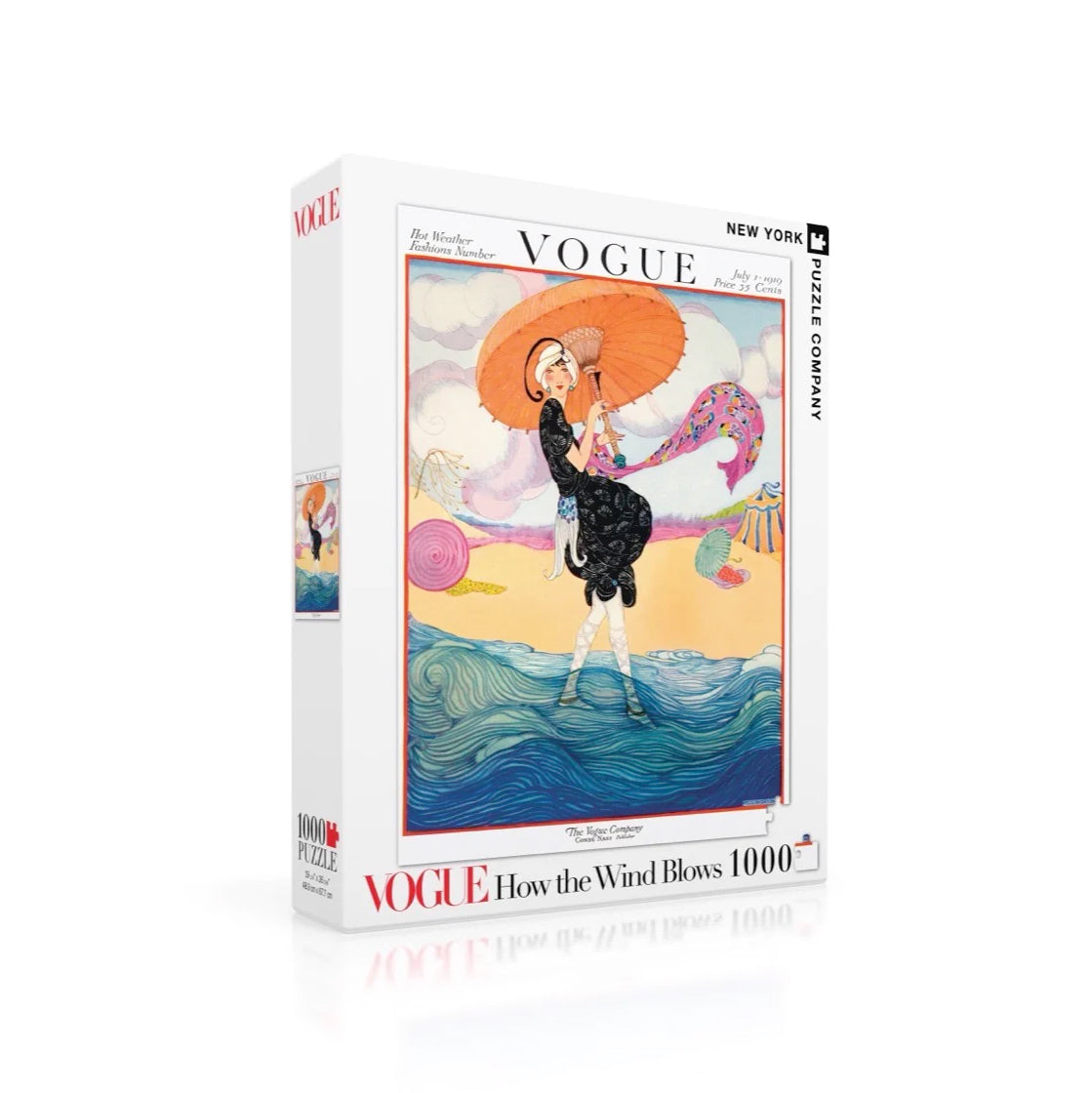 Puzzel Vogue How the Wind Blows│New York Puzzle Compane 1000 stukjes│art. NPZVG1815│verpakking met schaduw
