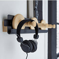 Kapstok Wheels 80cm wit│van Esch - Dirk Ploos van Amstel│art. 7070011│zwart met koptelefoon
