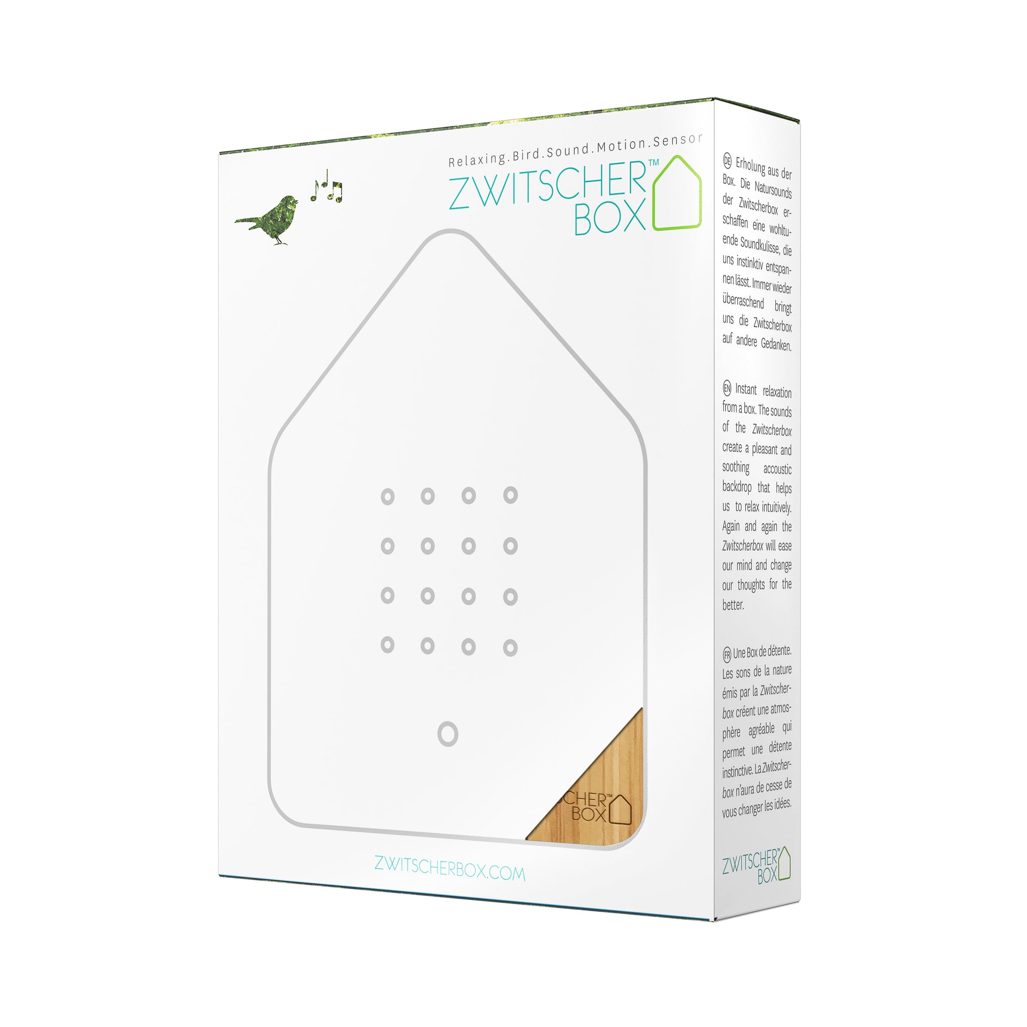 Zwitscherbox Bamboe Huisje met Vogelgeluiden│art. 11ZBX0200002│verpakking