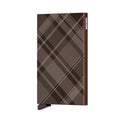 Secrid Cardprotector Laser│art. CLA-TARTAN BROWN│Pasjeshouder│voorkant met witte achtergrond