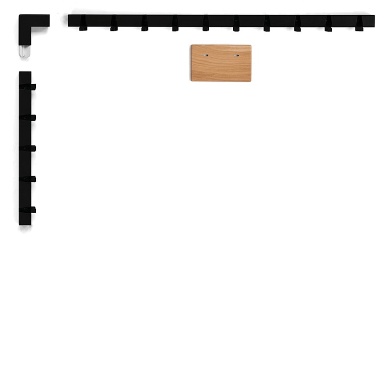 Coatrack by the Meter is een basic wandkapstok, ontworpen door Maarten Baptist voor het designlabel Vij5. Het ontwerp verwijst naar de Shakers, die bekend staan om hun soberheid en vakmanschap. Uit een stalen buis van 4x4 cm worden de haakjes met laser gesneden. 