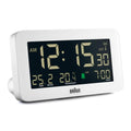 Braun Wekker Digitaal BC10W-DCF│Wit│radiogestuurd│Temperatuur│voorkant schuin zonder verlichting