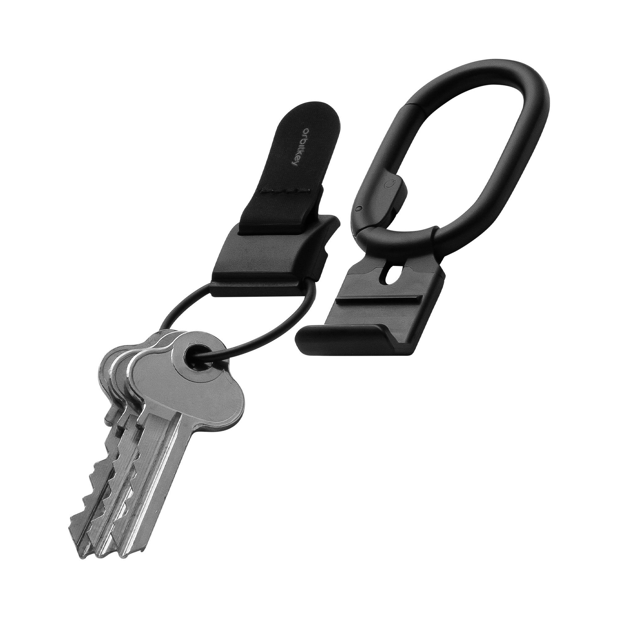 Orbitkey Clip V2 Zwart│art. CLPL-2-BKBKBK│met sleutels in twee losse delen