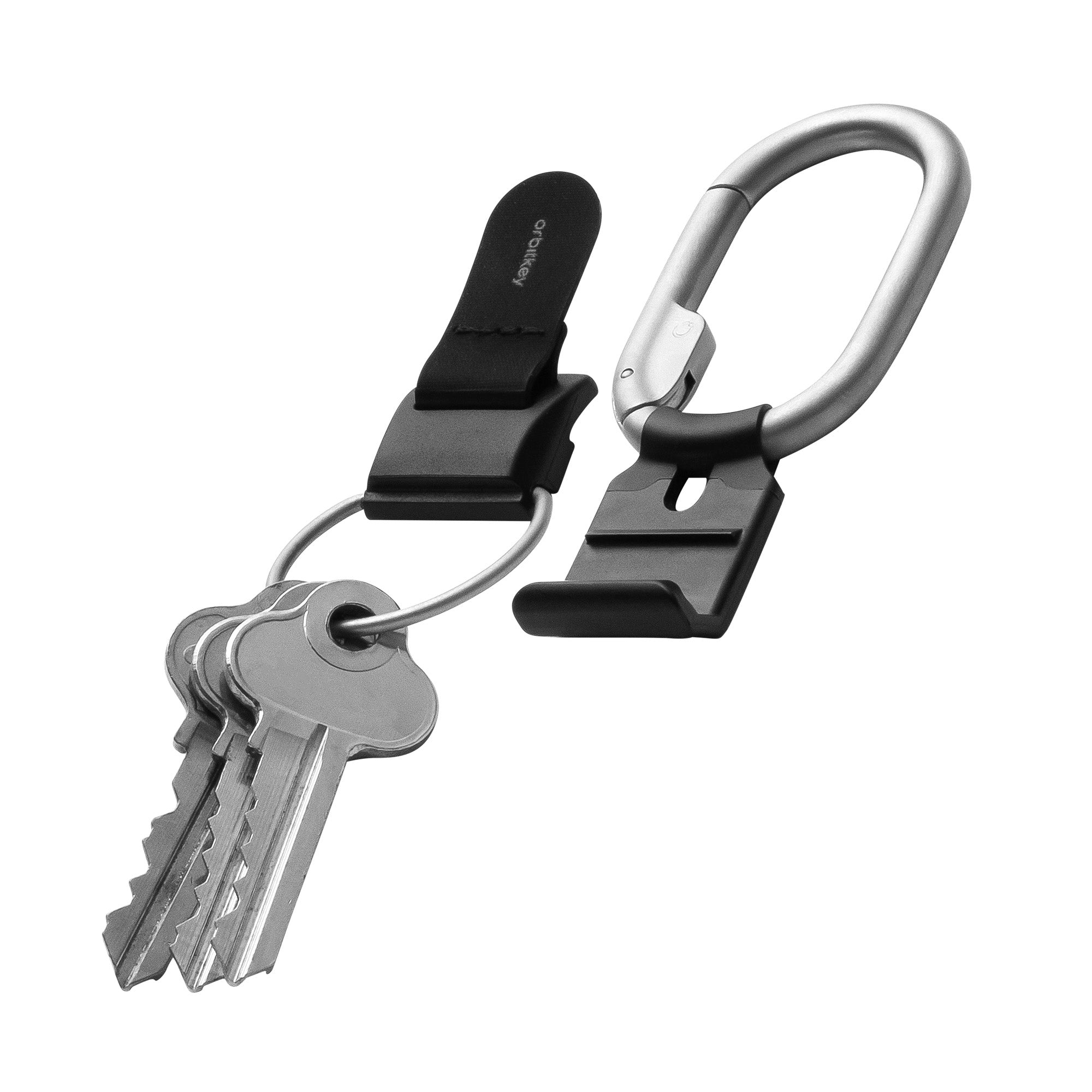 Orbitkey Clip V2 Silver│art. CLPL-2-SVBKBK│met sleutels en onderdelen los