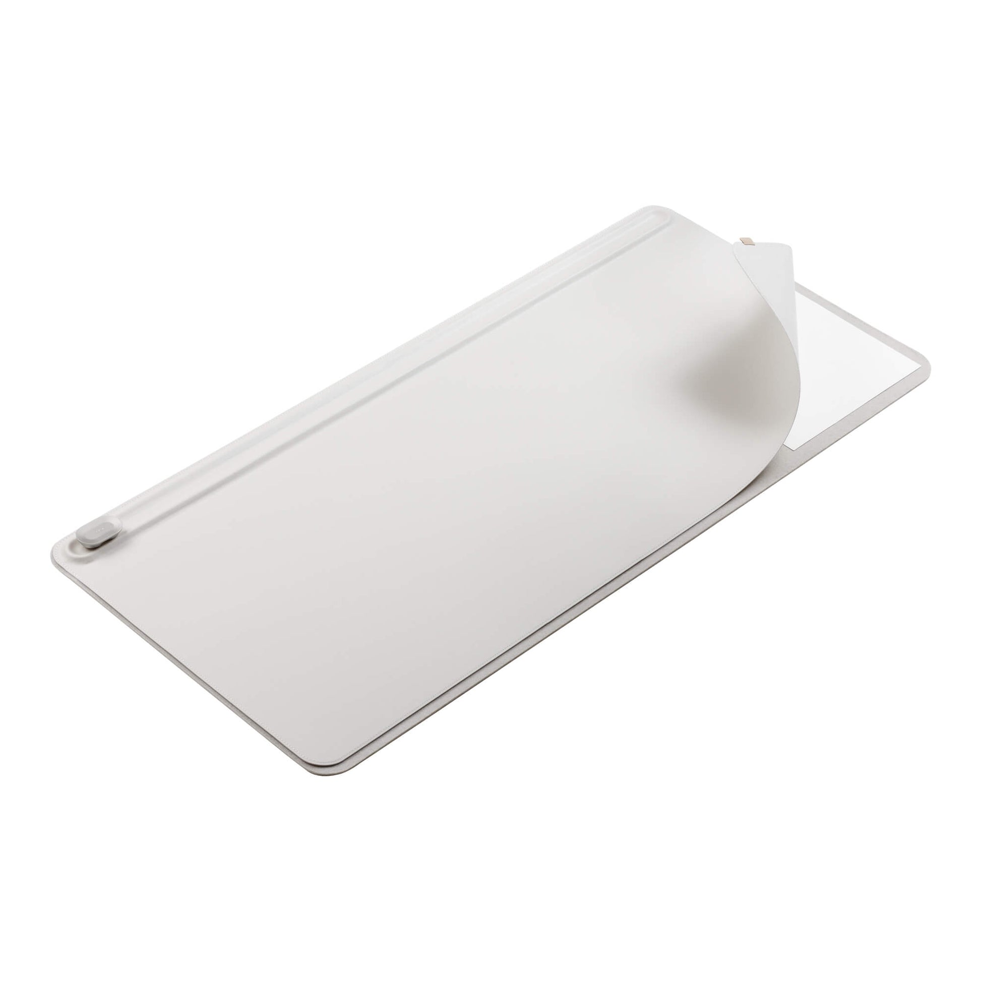 Orbitkey Desk mat Large Stone│Buro Organiser│art. DKMT-LG1-STGY│opgevouwen hoek bovenste laag leer