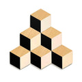 Table Tiles Coasters│Areaware│Onderzetters Zwart/Beige│foto in Pyramide vorm