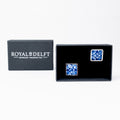 Manchetknopen Royal Delft│Bloemmotief│Delfts Blauw│verpakking